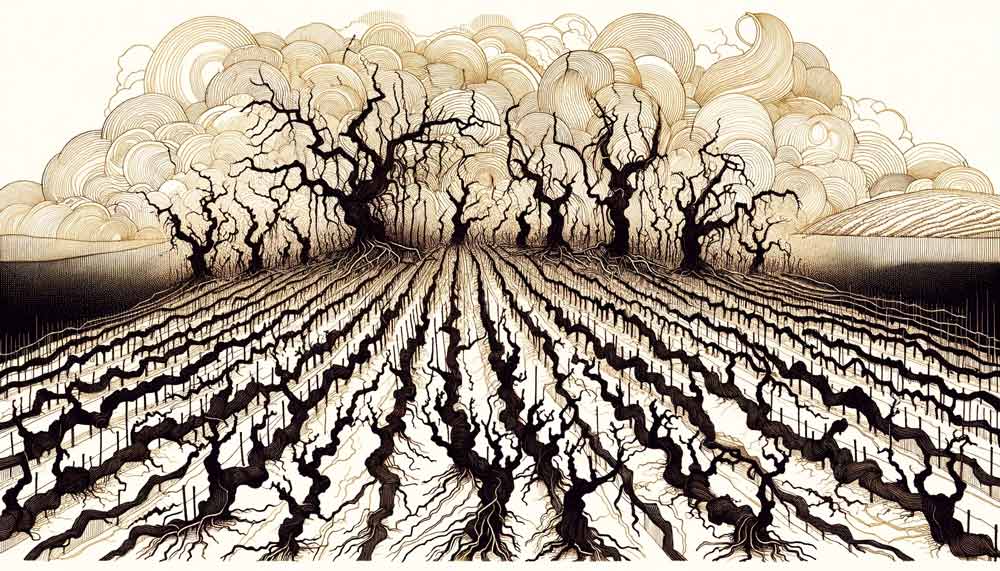 illustration vigne vitis vinifera phylloxera
